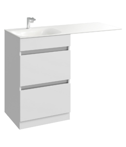 Тумба с раковиной над стиральной машиной Aqwella Forma 115 белая