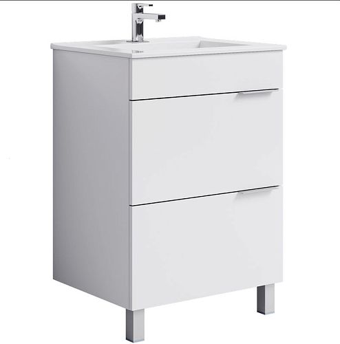 Тумба с умывальником Aqwella  BRIG 60 75 напольная белая