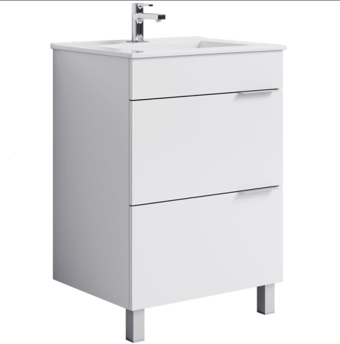 Тумба с умывальником Aqwella  BRIG 60 75 напольная белая
