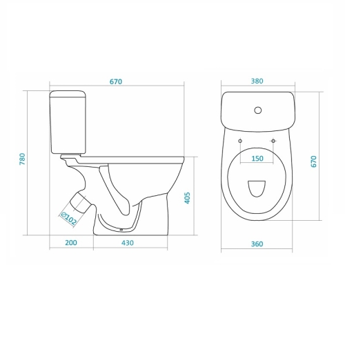 Компакт Santek Бореаль с сидением полипропилен фото 5