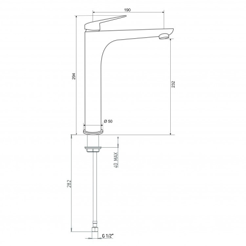 Смеситель высокий для раковины Paini Laguna LAYO205LL черный фото 7