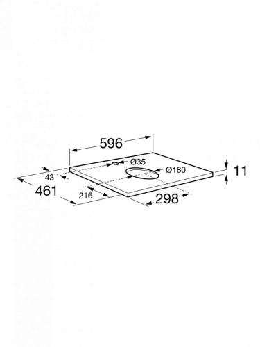 Тумба со столешницей с раковиной Roca Pilar 60 подвесная синяя фото 10