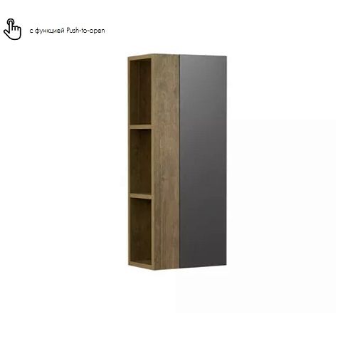 Шкаф-колонна Акватон Терра 35*20*85 Дуб Кантри/Антрацит