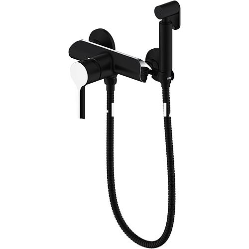 Смеситель с гигиеническим душем Gappo G2003-6 черный/хром