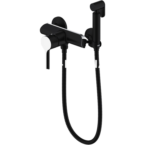 Смеситель с гигиеническим душем Gappo G2003-6 черный/хром