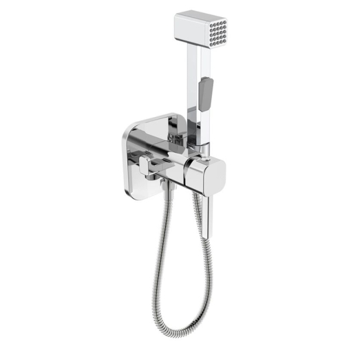 Смеситель Iddis Axes скрытого монтажа с гигиеническим душем хром