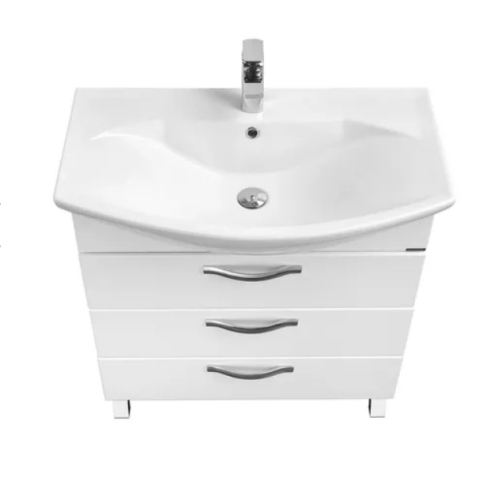 Тумба с умывальником Aquaton Ария Н напольная 50, 65, 80 Белый глянцевый фото 2