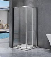 Душевое ограждение BAS IDEA CR 80*80, 90*90, 100*100 хром/чёрный