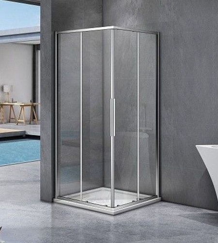 Душевое ограждение BAS IDEA CR 80*80, 90*90, 100*100 хром/чёрный