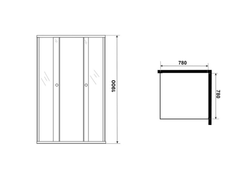 Душевое ограждение Niagara Эко/Eco NG-1008(9, 10)-14QBLACK 80*80, 90*90, 100*100,стекло мозаика фото 5