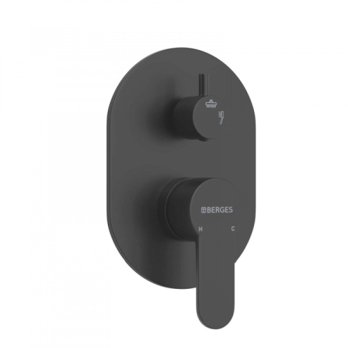 Душевой комплект Berges Ventas 3O BLACK 073010, черный матовый фото 4