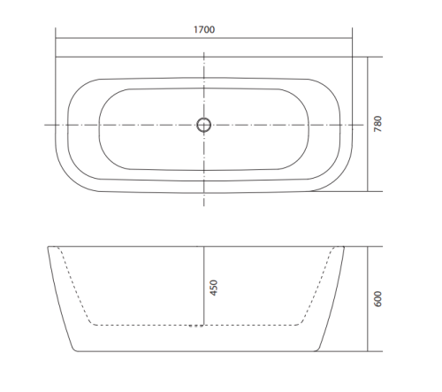 Ванна акриловая Алтея 170*78*60, ножки, сифон фото 2