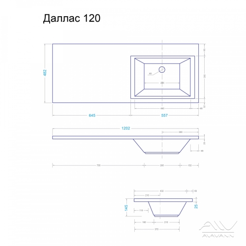 Тумба с раковиной Alavann Soft Silver 120 L,R (Ум Даллас120) напольная белая/серые вставки фото 5
