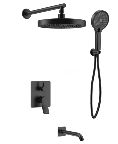 Душевая система скрытого монтажа Haiba HB80553-7 Black черный матовый