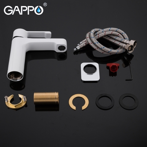 Смеситель для раковины Gappo Tomahawk G1002-8 белый/хром фото 5