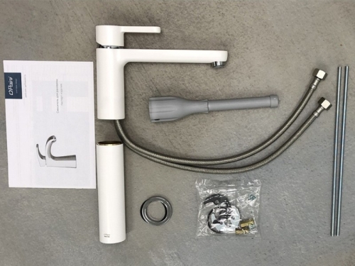 Смеситель высокий для раковины Paini Arena 92BY205LLBLLMKM белый фото 3