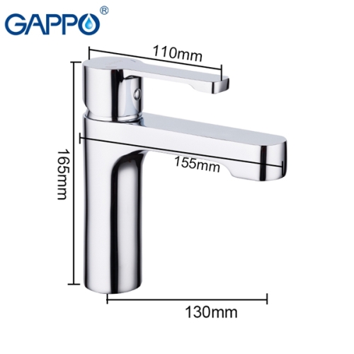 Смеситель для раковины Gappo Tomahawk G1002-2 хром фото 2