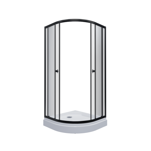 Душевое ограждение Triton Альфа-Блэк 90*90, 100*100 низкий поддон, прозрачное стекло