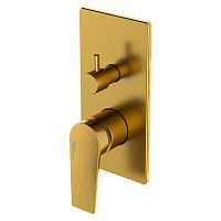 Встроенный смеситель для ванны на 2 положения Wasserkraft Aisch 5571 матовое золото