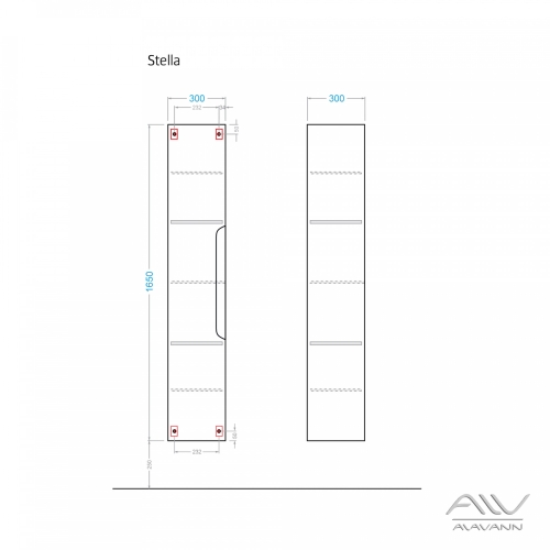 Шкаф-пенал Alavann Stella 30 белый кальцит, фуксия фото 2