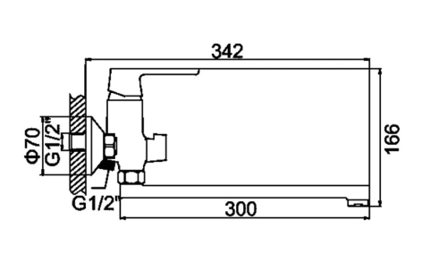 Смеситель с длинным изливом для ванны Ledeme L2277W белый (лейка и шланг в комплекте) фото 2