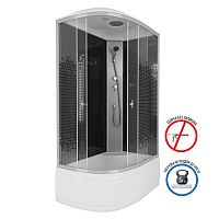 Душевая кабина Niagara Eco NG-7510-14R BLACK 120*80*215 высокий поддон(40см),стекло мозаика