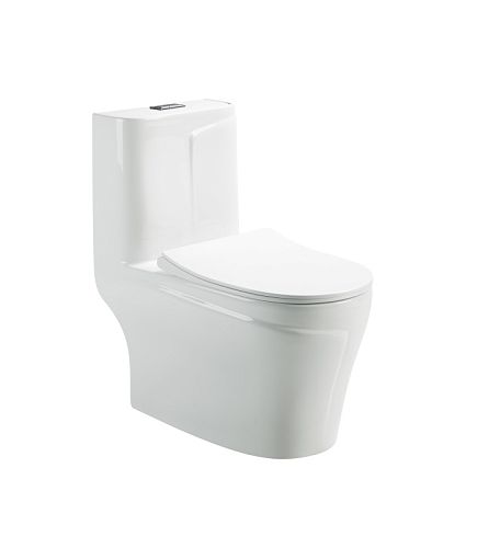 Унитаз-моноблок напольный безободковый Sole Status, сидение микролифт