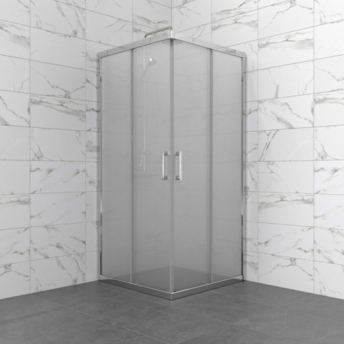 Душевое ограждение Triton Фикс-Хром-Вельвет 80*80, 90*90 стекло матовое 6мм фото 2