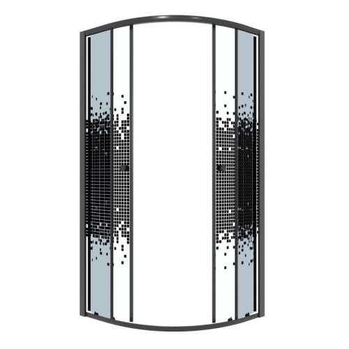 Душевое ограждение Niagara Эко/Eco NG-1003-14BLACK 80*80, стекло мозаика фото 2 Душевое ограждение Niagara Эко/Eco NG-1003-14BLACK 80*80, стекло мозаика фото 2