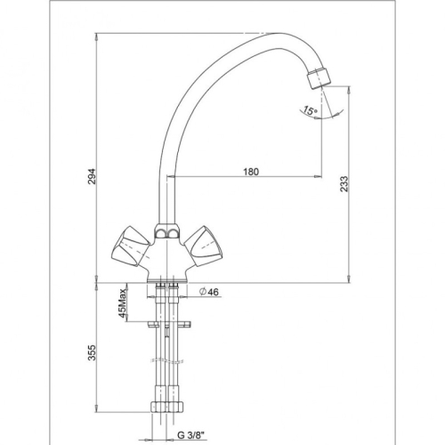 Смеситель для кухни Paini Classica BKCR570AEFFKM хром фото 3