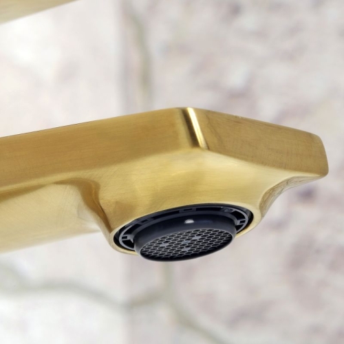 Смеситель для умывальника Wasserkraft Aisch 5503 матовое золото фото 5