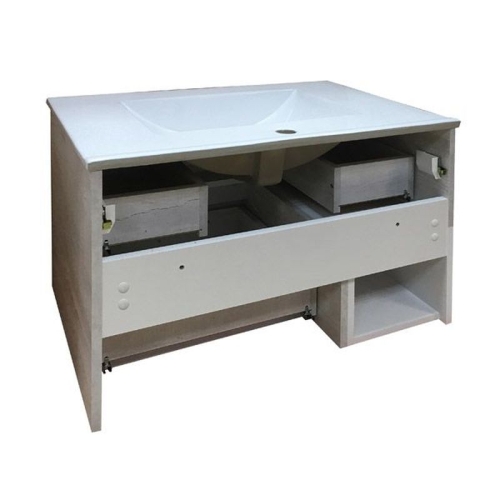 Тумба с умывальником Comforty Турин 75 90 120 дуб бежевый подвесная фото 2