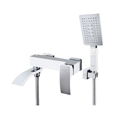 Смеситель для ванны Gappo Jacob G3207-8 белый/хром (с лейкой и шлангом)