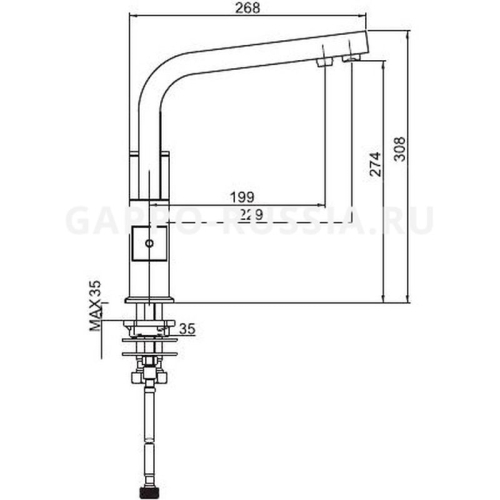 Смеситель для кухни G4307 хром фото 5