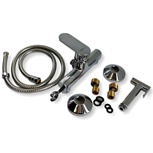 Смеситель с лейкой для гигиенического душа Ledeme L5210 хром фото 3