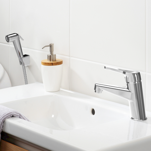 Смеситель с гигиеническим душем для раковины Paini Bios 05CR205/574 хром фото 2