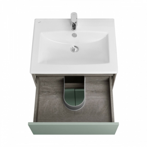 Тумба с раковиной Aquaton Форест 60, 75 Дуб Рошелье/Сумеречный голубой фото 3