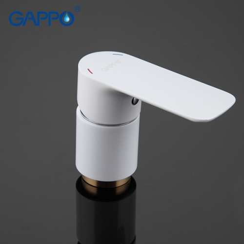 Смеситель с каскадным изливом врезной на борт ванны 3 отв. Gappo Noar G1148-8 белый/хром фото 6