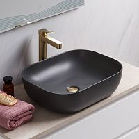 Раковина накладная Belbagno BB1302-H311 500х400х140мм, серый матовый
