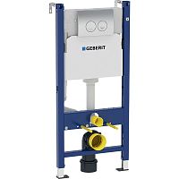 Инсталляция Geberit 458.126.00.1 для подвесного унитаза + кнопка Delta хром 115.125.21.