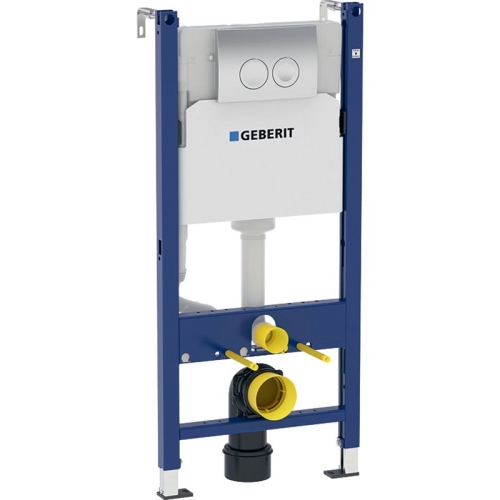 Инсталляция Geberit 458.126.00.1 для подвесного унитаза + кнопка Delta хром 115.125.21.