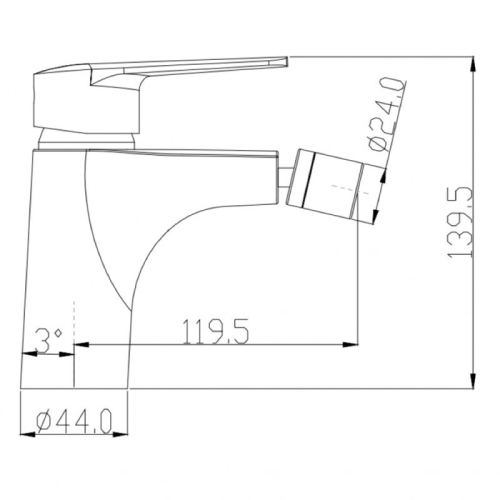 Смеситель Swedbe Mars 1740 для биде хром фото 2