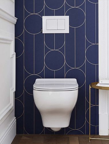 Унитаз подвесной безободковый Jacob Delafon Struktura Compact EDF102-00, сидение микролифт E70025-00