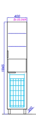 Пенал напольный Aqwella BRIG 40 см с бельевой корзиной фото 2