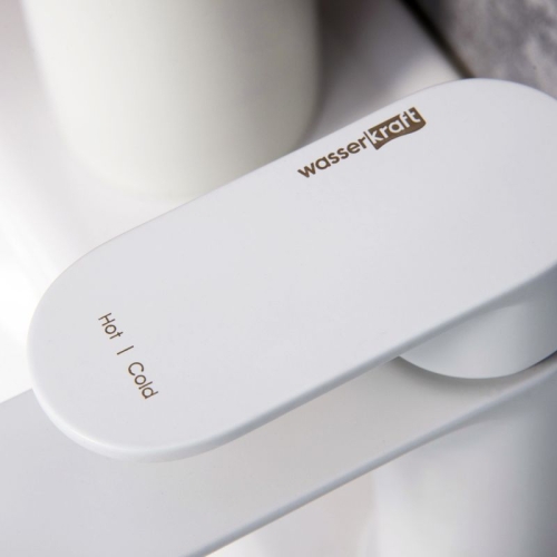 Смеситель для умывальника Wasserkraft Mindel 8503 белый фото 4