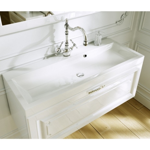 Тумба с умывальником Aqwella EMPIRE 80, 100 подвесная белая фото 5