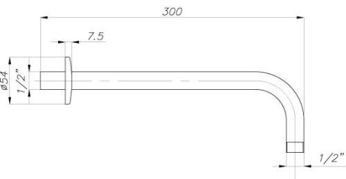 Встроенный смеситель для ванны с 2-функциями Azario Tevis AZ-15490711 (набор) фото 6