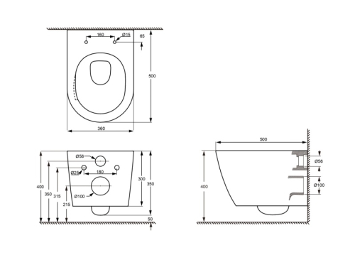 Унитаз подвесной безободковый Aquatek Либерти AQ1999T-00, сиденье с м/л смыв Tornado фото 5