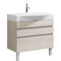 Тумба с умывальником Aqwella Bergamo 80, 100 напольная акация