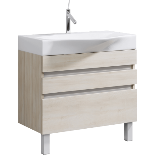 Тумба с умывальником Aqwella Bergamo 80, 100 напольная акация